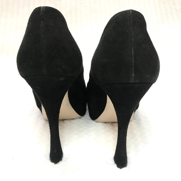 Auc Miu Miu Black Calzture Dona Suede Pumps 7 - Picture 7 of 7